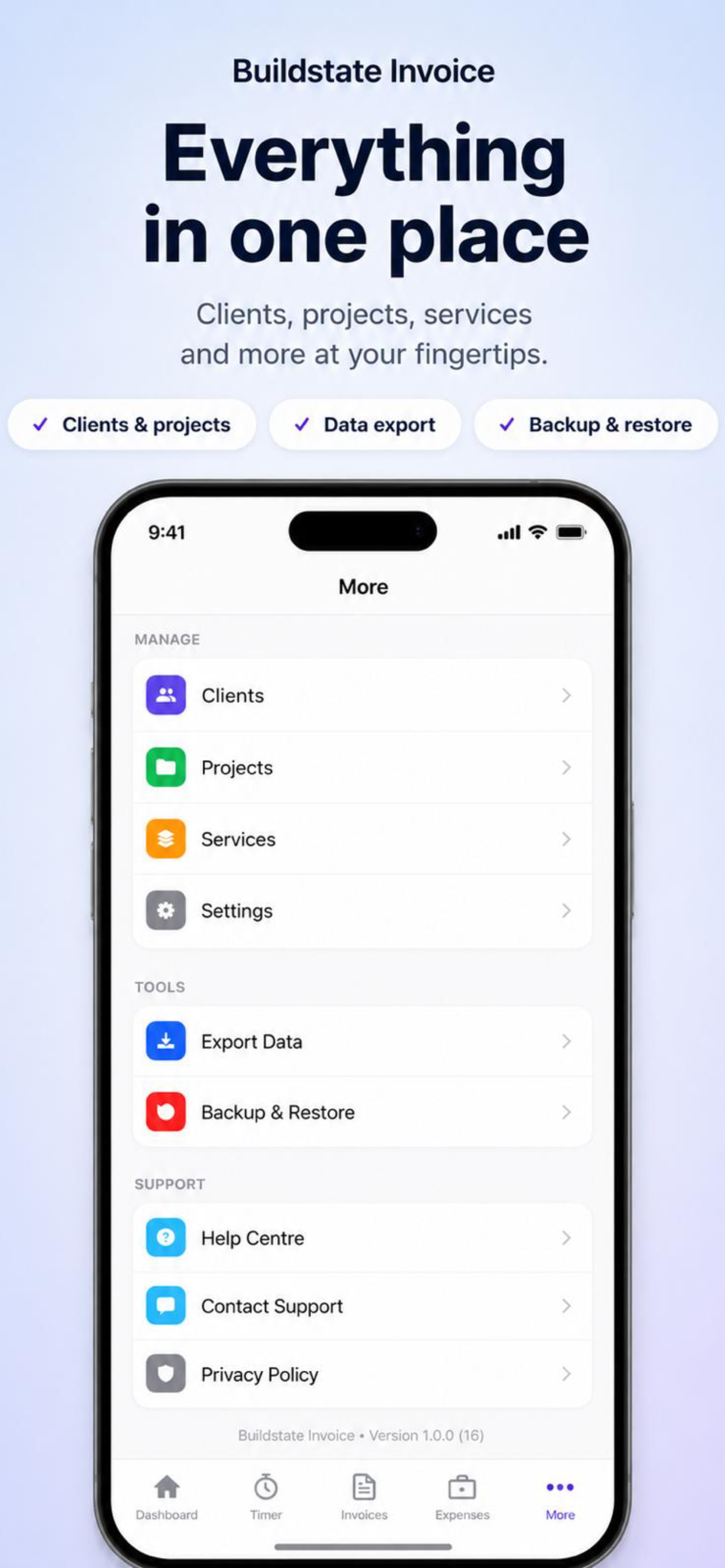 Buildstate Invoice mobile app final call-to-action visual.